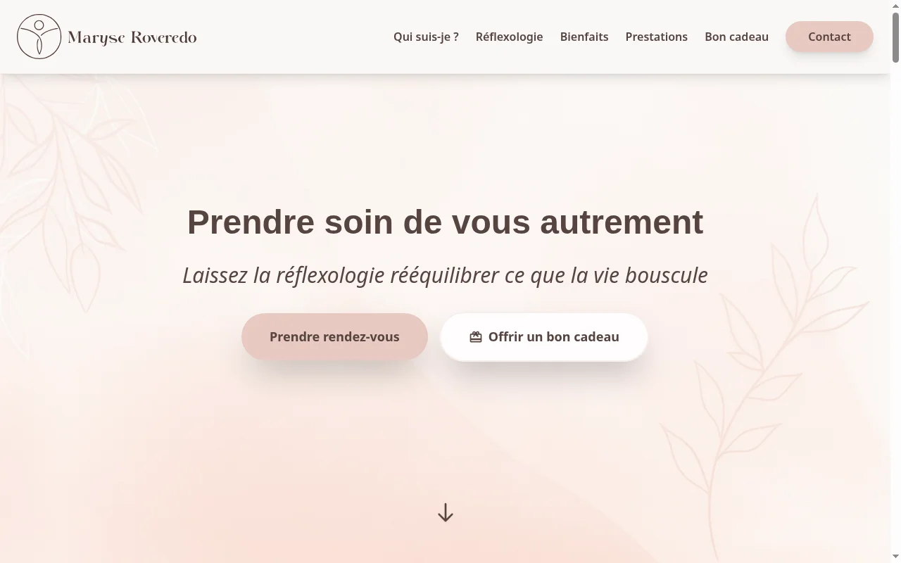 Capture de marysereflexologie.be